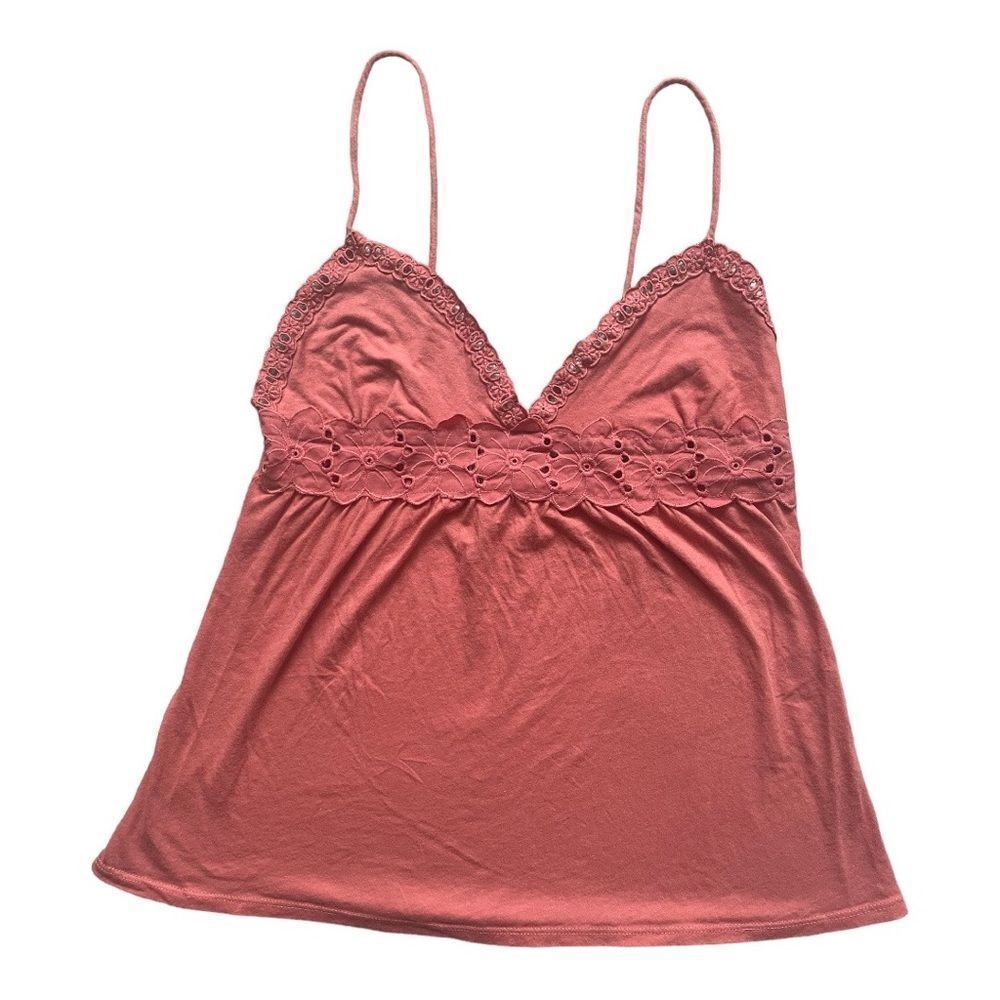 Next Era Couture Coral Crocheted Floral Babydoll Camisole Tank Top | Sma…